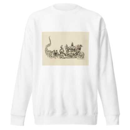 A long line of men in suits and top hats pull an ornate carriage by William Henry Walker Sweatshirt
