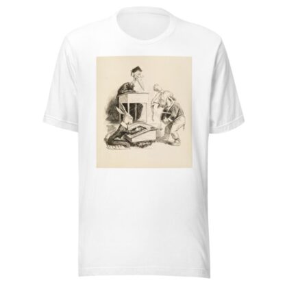 A classroom. The teacher, a stork, is angry at one of his students, an elephant by William Henry Walker T-Shirt