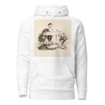 A classroom. The teacher, a stork, is angry at one of his students, an elephant by William Henry Walker Hoodie
