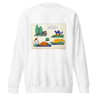 Le lièvre et la tortue by Marie-Louise Pinel Sweatshirt