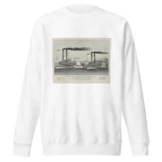 The great race on the Mississippi; from New Orleans to St. Louis 1210 miles by Currier & Ives. Sweatshirt