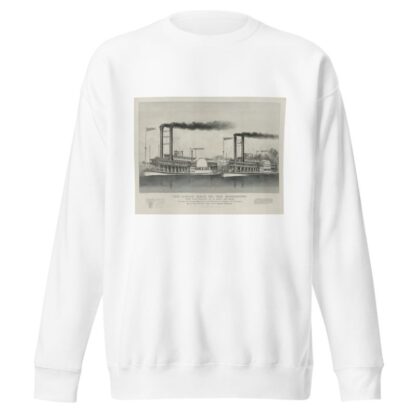 The great race on the Mississippi; from New Orleans to St. Louis 1210 miles by Currier & Ives. Sweatshirt