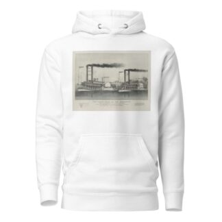 The great race on the Mississippi; from New Orleans to St. Louis 1210 miles by Currier & Ives. Hoodie