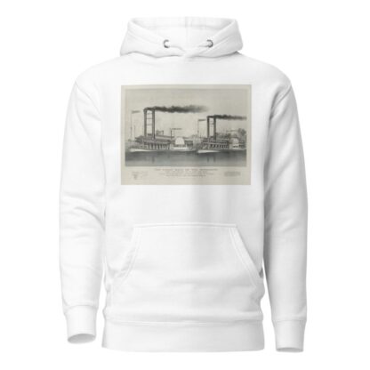 The great race on the Mississippi; from New Orleans to St. Louis 1210 miles by Currier & Ives. Hoodie