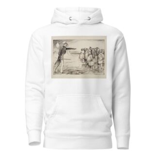 The American eagle turns away several would-be immigrants from the United States by William Henry Walker Hoodie