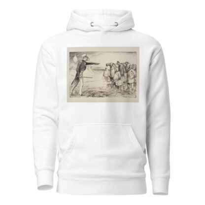 The American eagle turns away several would-be immigrants from the United States by William Henry Walker Hoodie