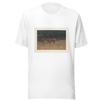 The stampede by lightning by Frederic Remington T-Shirt
