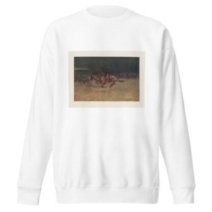 The stampede by lightning by Frederic Remington Sweatshirt