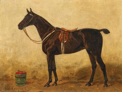 A Bay Horse in a Stable by Emil Volkers