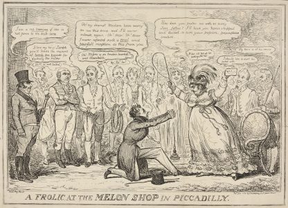 A frolic at the Melon Shop in Piccadilly. by William Heath