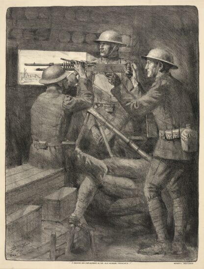 A machine gun emplacement in the old Verdun trenches by Lucien Jonas