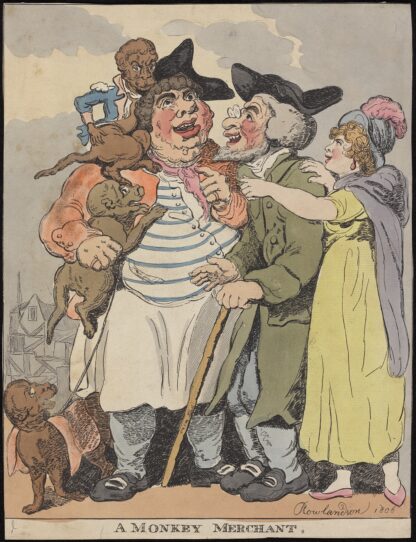 A monkey merchant by Thomas Rowlandson