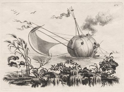 A Pumpkin Used as a Fishing Boat by Filippo Morghen