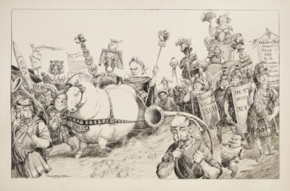 A Roman victory parade, with the Trusts in the front and ‘Queen Rose’ by William Henry Walker