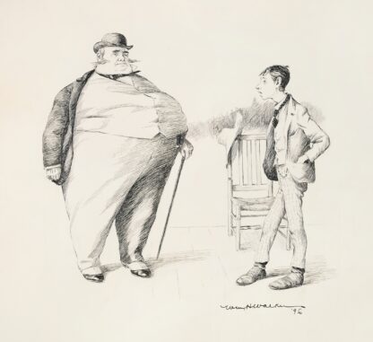 A thin young man talks to a large fat man. by William Henry Walker