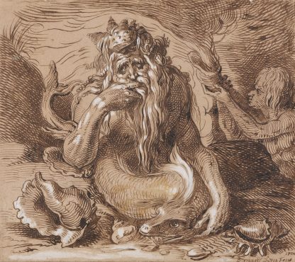 A Triton holding a Fish by Bernard Lens II