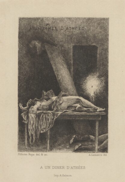 A un diner d’athées by Félicien Rops