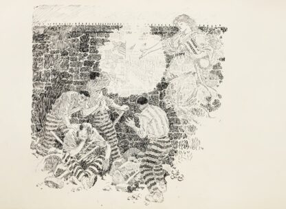 A woman, holding a paper by Will Crawford