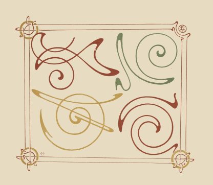 Abstract design based on arabesques. by Alphonse Mucha