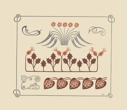 Abstract design based on flowers and leaves by Maurice Pillard Verneuil