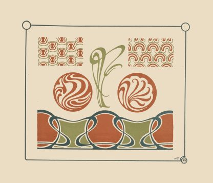 Abstract design based on organic shapes and arabesques. by Maurice Pillard Verneuil