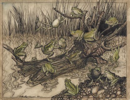 Aesop’s Fables. King Log by Arthur Rackham
