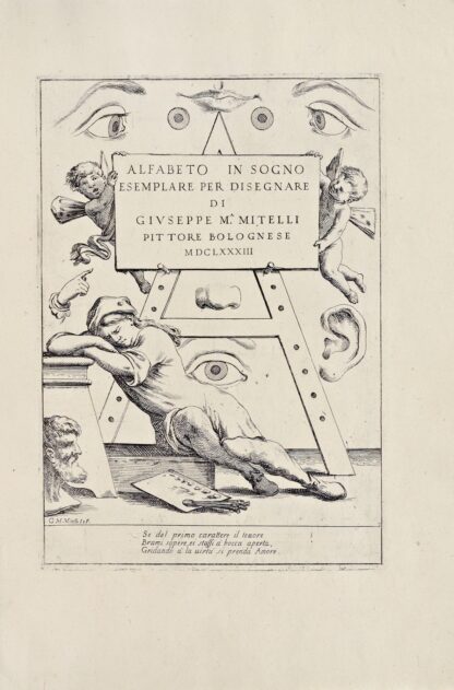 Alfabeto in sogno Pl.01 by Giuseppe Maria Mitelli