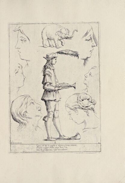Alfabeto in sogno Pl.06 by Giuseppe Maria Mitelli