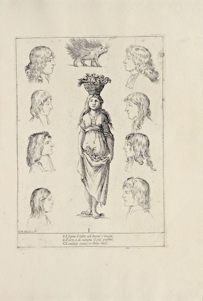 Alfabeto in sogno Pl.10 by Giuseppe Maria Mitelli