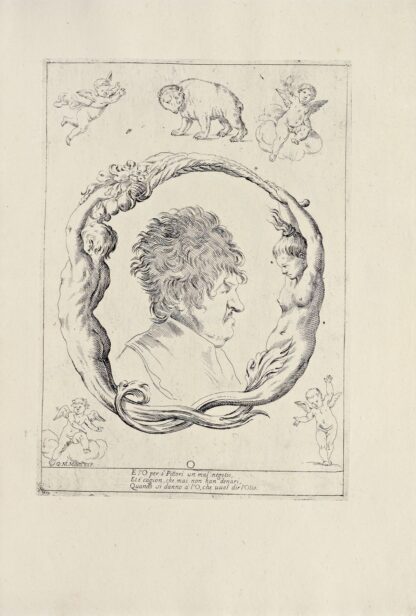 Alfabeto in sogno Pl.15 by Giuseppe Maria Mitelli