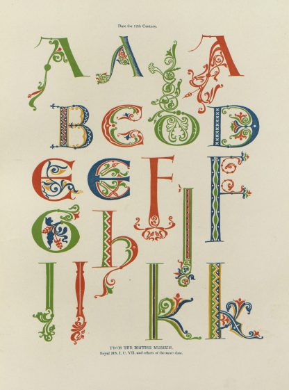 Alphabets: numerals, and devices of the middle ages Pl.04 by Henry Shaw