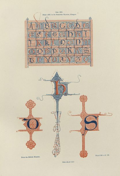 Alphabets: numerals, and devices of the middle ages Pl.08 by Henry Shaw