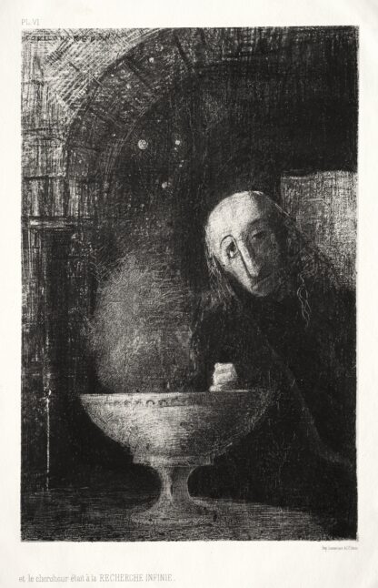 And the Searcher was Engaged in an Infinite Search by Odilon Redon
