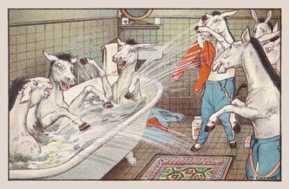 ‘And three or four with hearty cheer, jumped in like folly frogs’ by Peter Newell