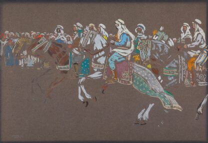Arab cavalry by Wassily Kandinsky