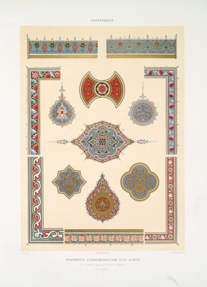 Arabesques; fragments d’ornementation d’un Qoran du tombeau de soultan el-Ghoury by Émile Prisse d'Avennes
