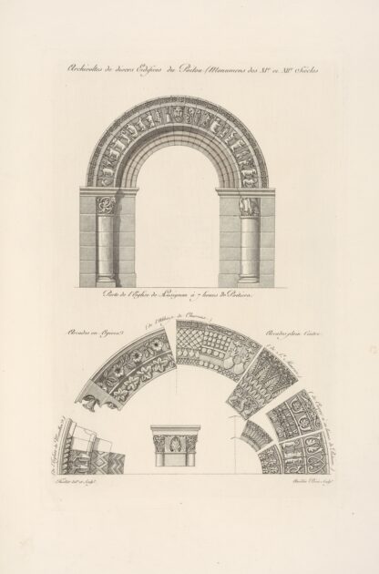 Archivoltes de divers edifices du Poitou by Nicolas Xavier Willemin