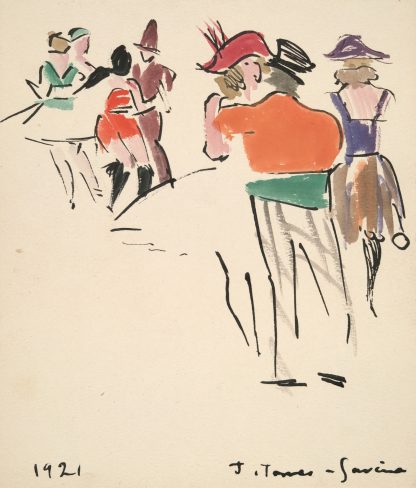 Artists’ Ball; Costumed Dancers by Joaquín Torres-García