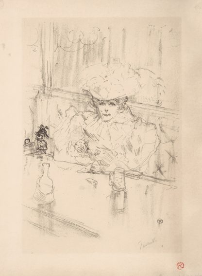 At the Brasserie Hanneton by Henri de Toulouse-Lautrec