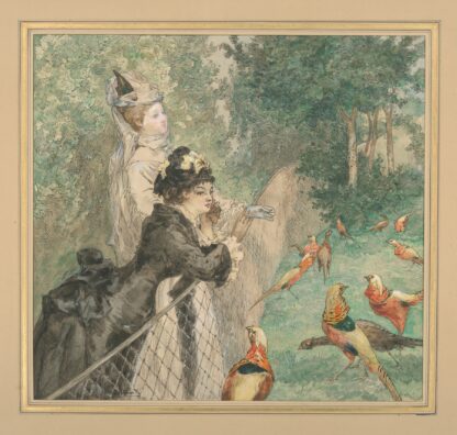 Au jardin d’acclimatation by Félix Bracquemond