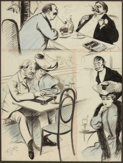 Au restaurant by Fernand Louis Gottlob