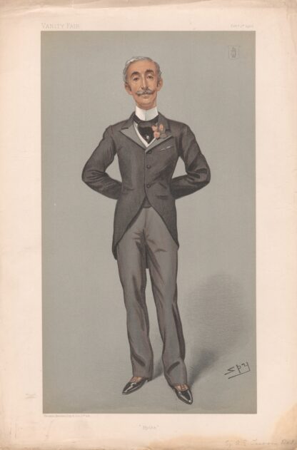 Bankers and Financiers. ‘Hythe’. Sir A.E. Sasson. 1 February 1900 by Leslie Matthew Ward
