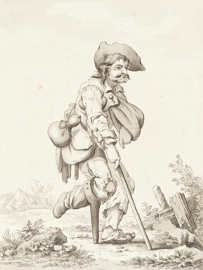 Bettler mit Holzbein by Marquard Wocher