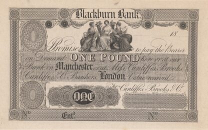 Blackburn Bank one pound note by Perkins & Heath