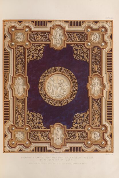 Bookcover in carved ivory presented to her majesty the queen, by the emperor of Austria by Matthew Digby Wyatt