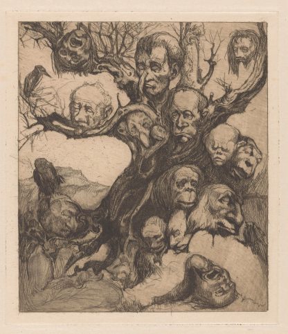 Boom met fantastische koppen by Johannes Josephus Aarts