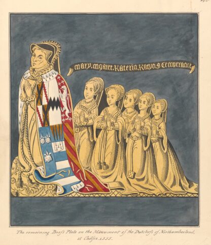 Brass Plate Monument of the Duchess of Northumberland and Her Daughters, Chelsea Church by Daniel Lysons