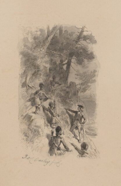British soldiers scaling a cliff by Felix Octavius Carr Darley