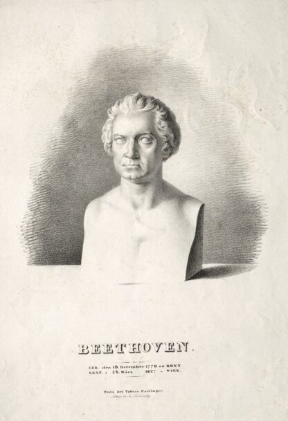 Bust of Ludwig van Beethoven by Josef Kriehuber