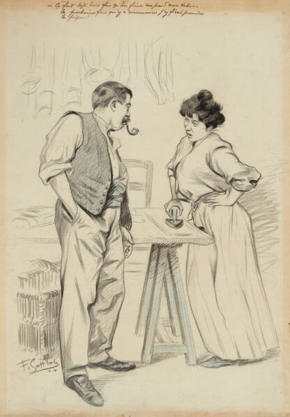 ça fait déjà trois fois qu’ton frère me prend mon tabac, la prochaine fois qu’y r’commence j’y f’rai prendre la pipe by Fernand Louis Gottlob